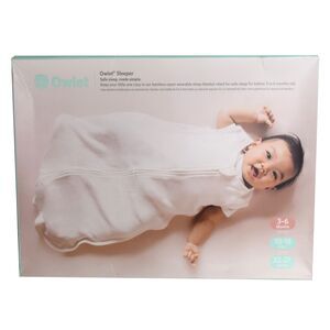 NWT Owlet unisex Sleeper Wearable Blanket – White, 3–6 Months, 10–18 lb